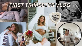 FIRST TRIMESTER VLOG 🤰🏽🤍 // Pregnancy symptoms, ultrasounds + early pregnancy anxiety l Real + raw