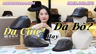 Mũ Beret Nam Hàng Hiệu 650.000Đ Da Cừu Thật 100% Cao Cấp Trung Niên - Mũ Nồi Da Bò HN Và HCM