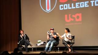 Suits On Campus - Northwestern U - Rick Hoffman and Meghan Markle called Aaron Korsh