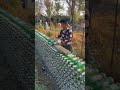 what an interesting idea building beer bottle walls satisfying shot