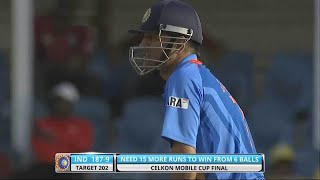 Celkon Mobile Cup Final      DHONI FINISHES OFF IN STYLE WHEN INDIA WANT 15 OF 6 🛐