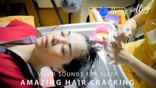 EFFECIENT ASMR SLEEP THERAPY - ASMR Hair Wash with Hair Cracking & Scalp Scratching