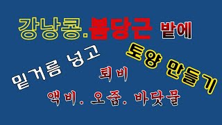 [텃밭농부.507]  강낭콩.봄당근 밭에 밑거름 넣고 토양 만들기. 귀농귀촌