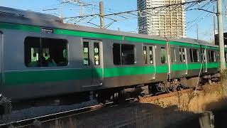 埼京線E233系7000番台ハエ132編成各停海老名行\u0026東急目黒線3000系3113編成特急西高島平行