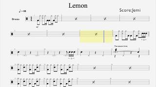 #DrumScore#鼓譜# [米津玄師-Lemon]