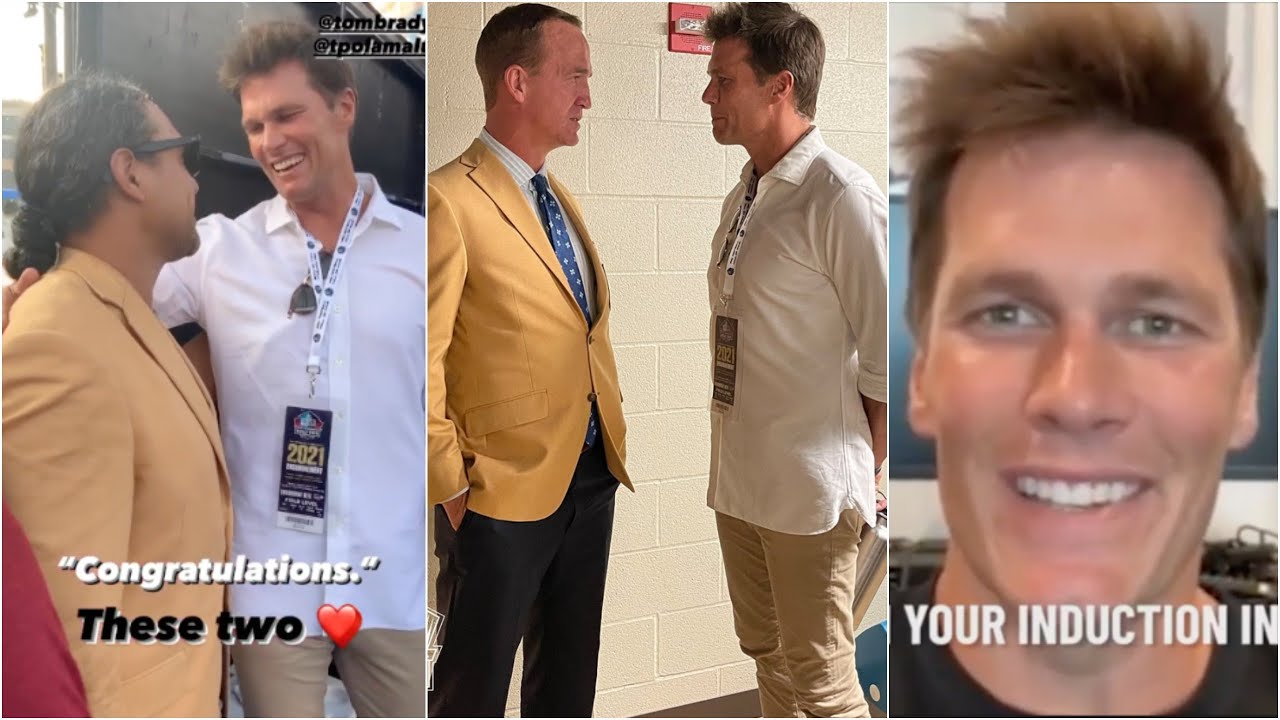 Tom Brady EMOTIONAL MESSAGE Peyton Manning Going To HOF 👀 🔥 - YouTube