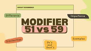 Modifier 51 Vs Modifier 59 | FAQs in Medical Coding Interview #1 | Bright Beginnings #medicalcoding