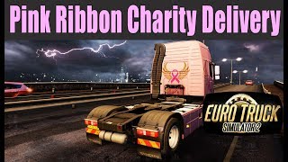 Euro Truck Simulator 2 | Pink Ribbon Volvo Truck out of Ferry