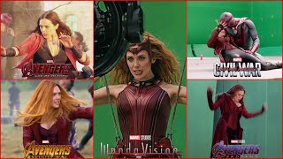 Behind The Scenes Of Elizabeth Olsen As Wanda Maximoff (Scarlet Witch) In The MCU |AOU - WandaVision