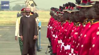 Nigeria's President Mohamadou Buhari arrives in Kenya for state visit