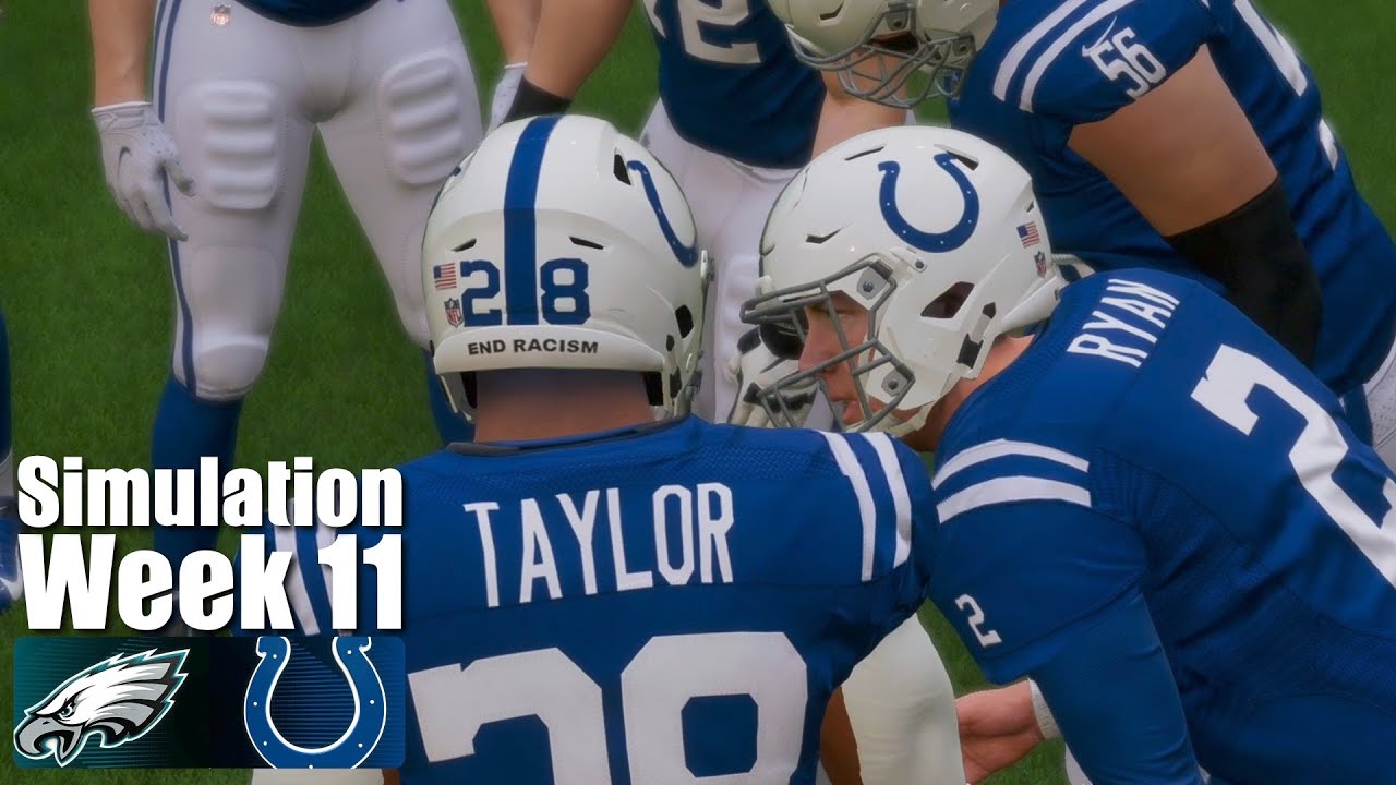 【NFL】Week 11 Simulation｜Philadelphia Eagles Vs Indianapolis Colts (Matt ...