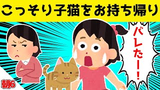 小学生の娘が、猫嫌いなママに内緒で子猫をこっそり家にお持ち帰りした結果ｗｗｗ