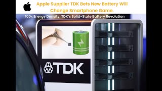 TDK Develops Breakthrough Material for Solid-State Batteries with 100x Higher Energy Density  🚀 🔥 .