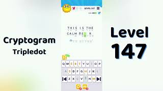 Cryptogram Tripledo Level 147 Solutions 🧩 | Logic Puzzle Game | Mini Boss
