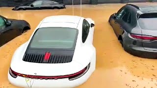 Brand New Porsches Under Water In German Dealership After Disastrous Rains