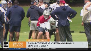 Dallas Cowboys set to face the Cleveland Browns Sept. 8