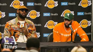 Lebron James and Anthony Davis press conference post Kobe Bryant tribute.