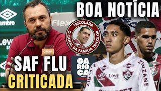 SAF DO FLU: CRÍTICAS INTERNAS CRESCEM POR FALTA DE TRANSPARÊNCIA | FLU RENOVA COM JOIA