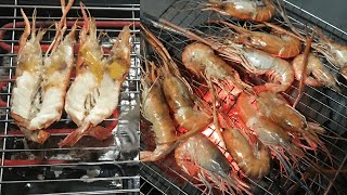 How to grilled River lobster /របៀបអាំងបង្កងទឹកសាប