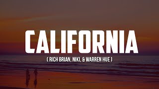 Rich Brian, NIKI, & Warren Hue - California [Jackson Wang Remix] (Lyrics)