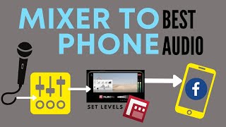Mixer to Phone Audio Setup Live Streaming to YouTube and Facebook