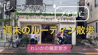 【シニアvlog】週末のルーティン、ご近所散歩、ちょっと辛い時のプチ逃亡のすすめ