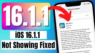 How To Fix iOS 16.1.1 Not Showing on iPhone | Install iOS 16.1.1 on iPhone \u0026 iPad