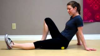 Rolling Glute and Hip Rotators with Tennis Ball