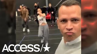 Alex Rodriguez Crashes JLo's Rehearsal & Wows With Epic Dad-Dance Moves! | Access
