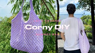 [Corny's bag] #12.1 | Crochet tote bage with fishnet pattern | Summer bag | How to change size