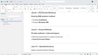 Changes to Java interfaces from java 8 to 21 Java Interfaces: Evolution from 8 → 21