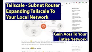 Tailscale Subnet Router Setup - Extending Your Local Network