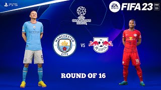 FIFA 23 - Manchester City vs RB Leipzig - UEFA Champions League | PS5™ Gameplay [4K60fps]