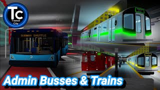 Roblox Admin Bus \u0026 Trains in Transit City 1 \u0026 2