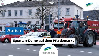 Aurich: Spontan-Demo auf dem Pferdemarkt