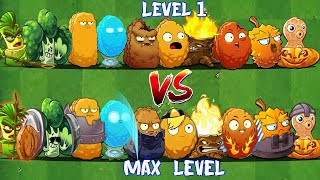 PvZ 2 Discovery - All DEFENSE Plants Level 1 vs Max Level - Which Plant 's Best?
