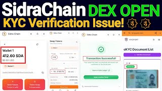 Sidra Chain Airdrop Launch DEX - How to Swap and Add Liquidity? | Sidra Bank KYC Verification Update