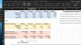 1 16 Optimization Excel Supply Optimization Transportation Problem Excel Solver
