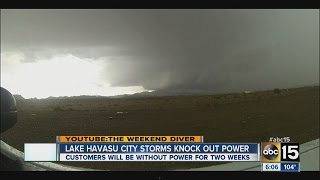 Lake Havasu City storms knock power out