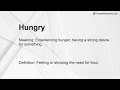 hungry meaning