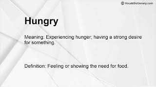 Hungry Meaning