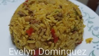 Puerto Rican  Rice with Bacon and Ground Beef (Arroz Vago )