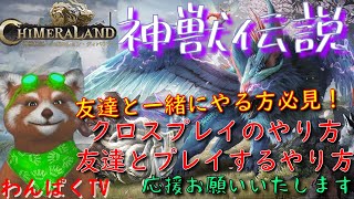 【神獣伝説】解説#01 友達とプレイする方必見　クロスプレイのやり方 友達と一緒にプレイする方法