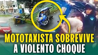 VIOLENTO CHOQUE ENTRE AUTO Y MOTOTAXI EN ATE: ¿HAY SOBREVIVIENTES?