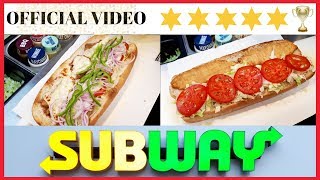 ASMR SUBWAY Sandwich Recipe - Salads \u0026 Cookies ❤ | World Fast Food