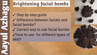 Facial bombs making in tamil | Brightening facial bombs tutorial | DIY facial bombs formulation