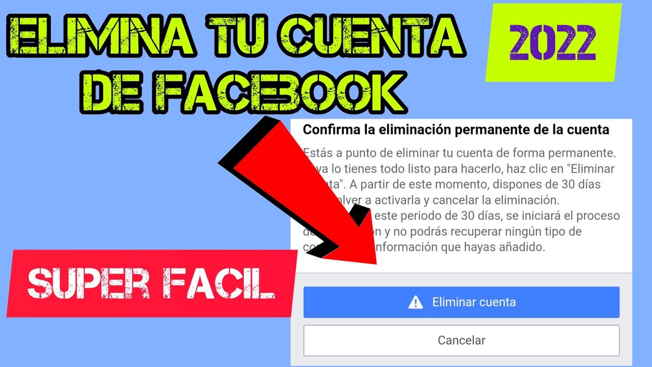 Cómo Eliminar Mi Cuenta De Facebook 2024 Desde El Celular┃eliminar ...