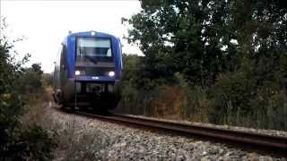 TER Rodez Brive et Brive Rodez vers la gare de Rocamadour Padirac avec les X73500