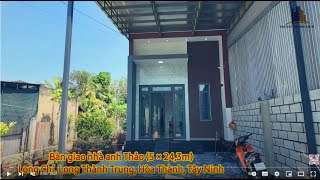 | NHÀ ĐẤT TÂY NINH GIÁ RẺ | BÀN GIAO NHÀ CẤP 4 ANH THẢO (5 X 24,3) TX HÒA THÀNH - TÂY NINH