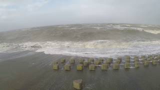 Sturmflut am roten Pfahl in Norddeich am 08.01.2019